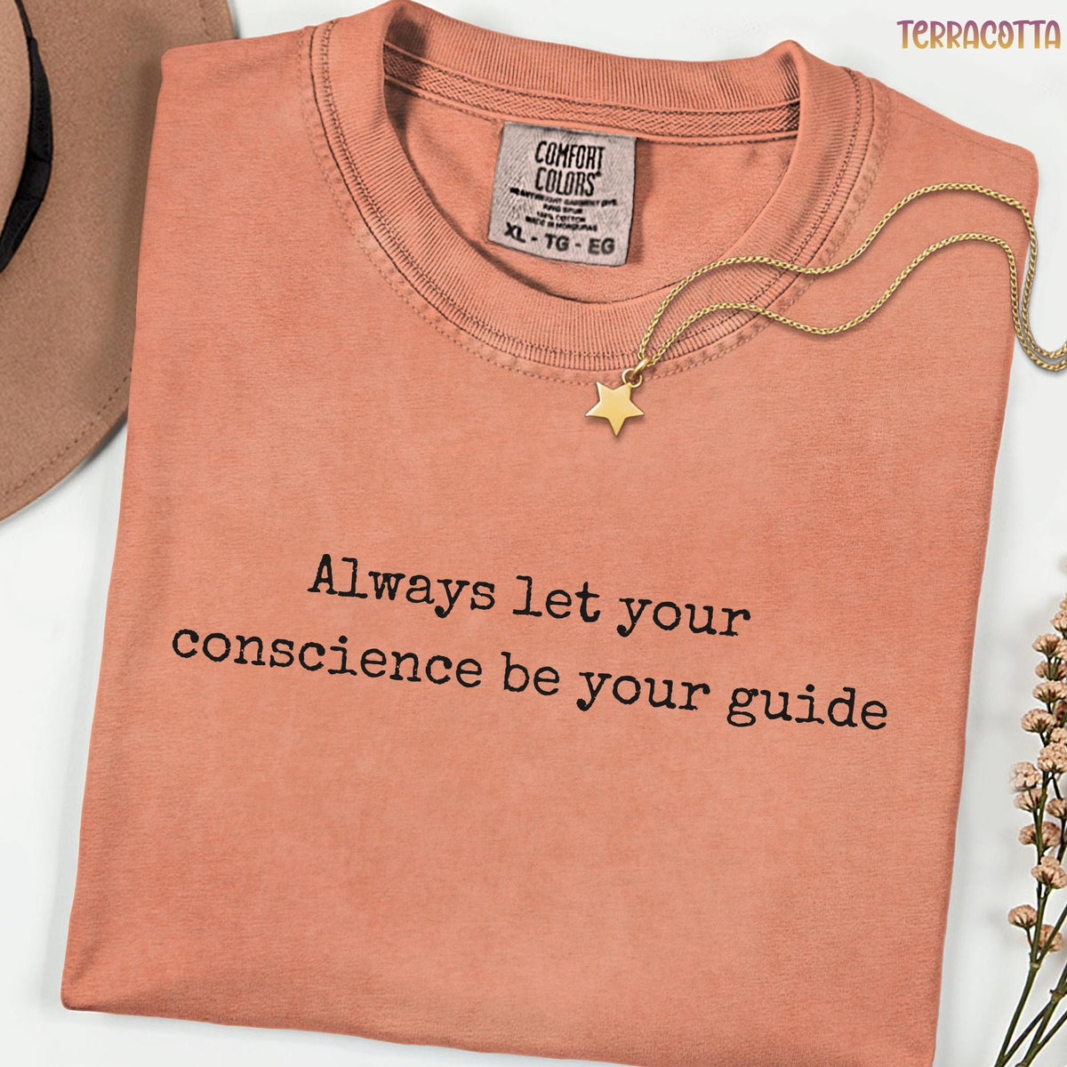 Always Let Your Conscience Be Your Guide Shirt, Inspirational Quote Comfort Colors Tee, Disney World Family Vacation Tee