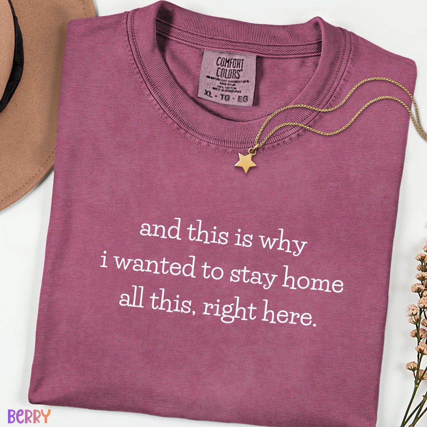 And This Is Why I Wanted To Stay Home Funny Tee, Comfort Colors Introvert Shirt, Sarcastic Meme Graphic T-Shirt for Women, Cozy Humor Top
