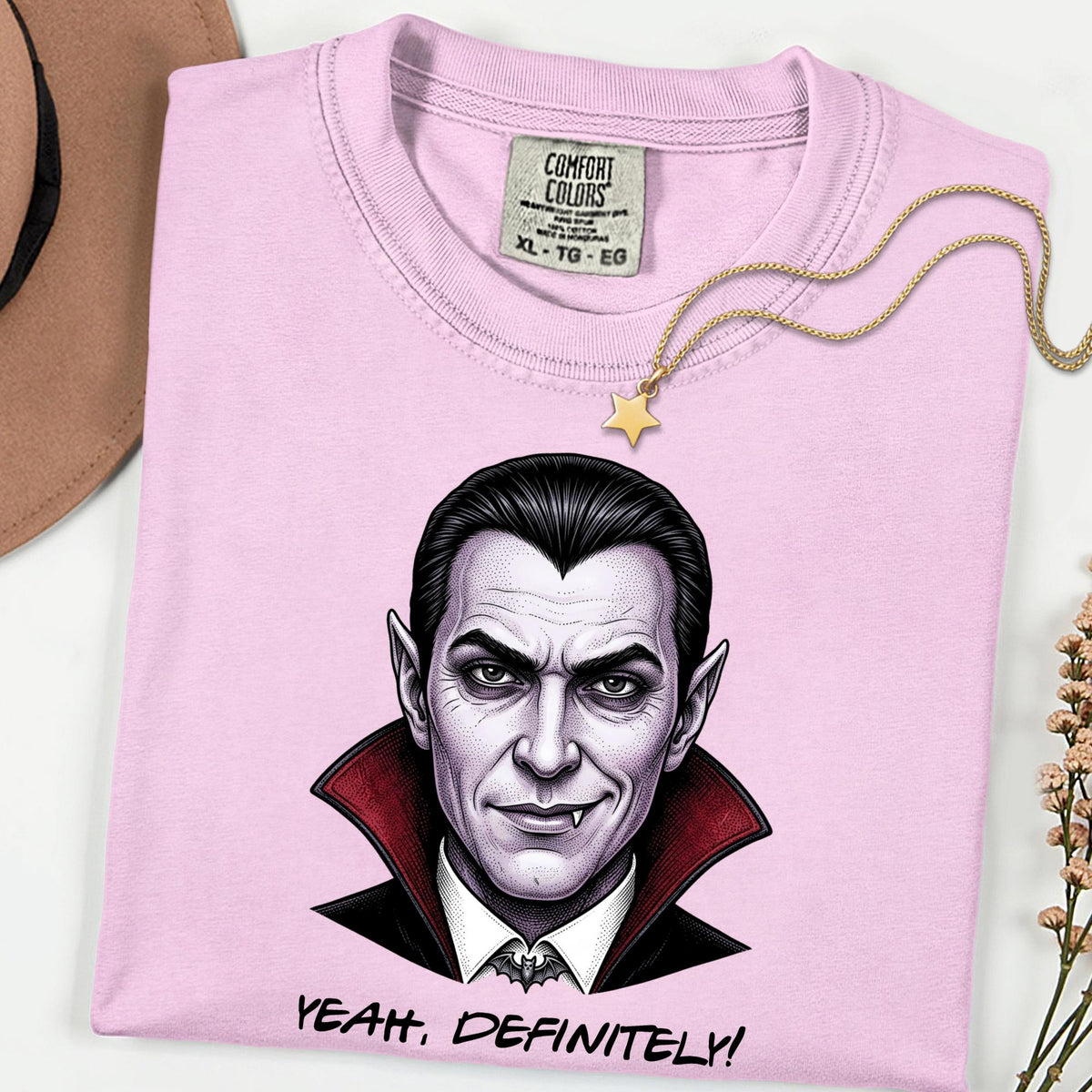 Comfort Colors® Sarcastic Aliens Shirt, Dark Universe Family Matching Tee, Yeah Definitely Funny Vintage Gothic Monster Trip Shirt