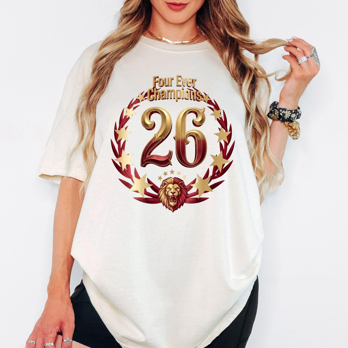 Four Ever Champions Shirt, 26th Champion Tshirt, Turkiye Victory Tee, 2026 Championship Yellow Red Celebration Shirt