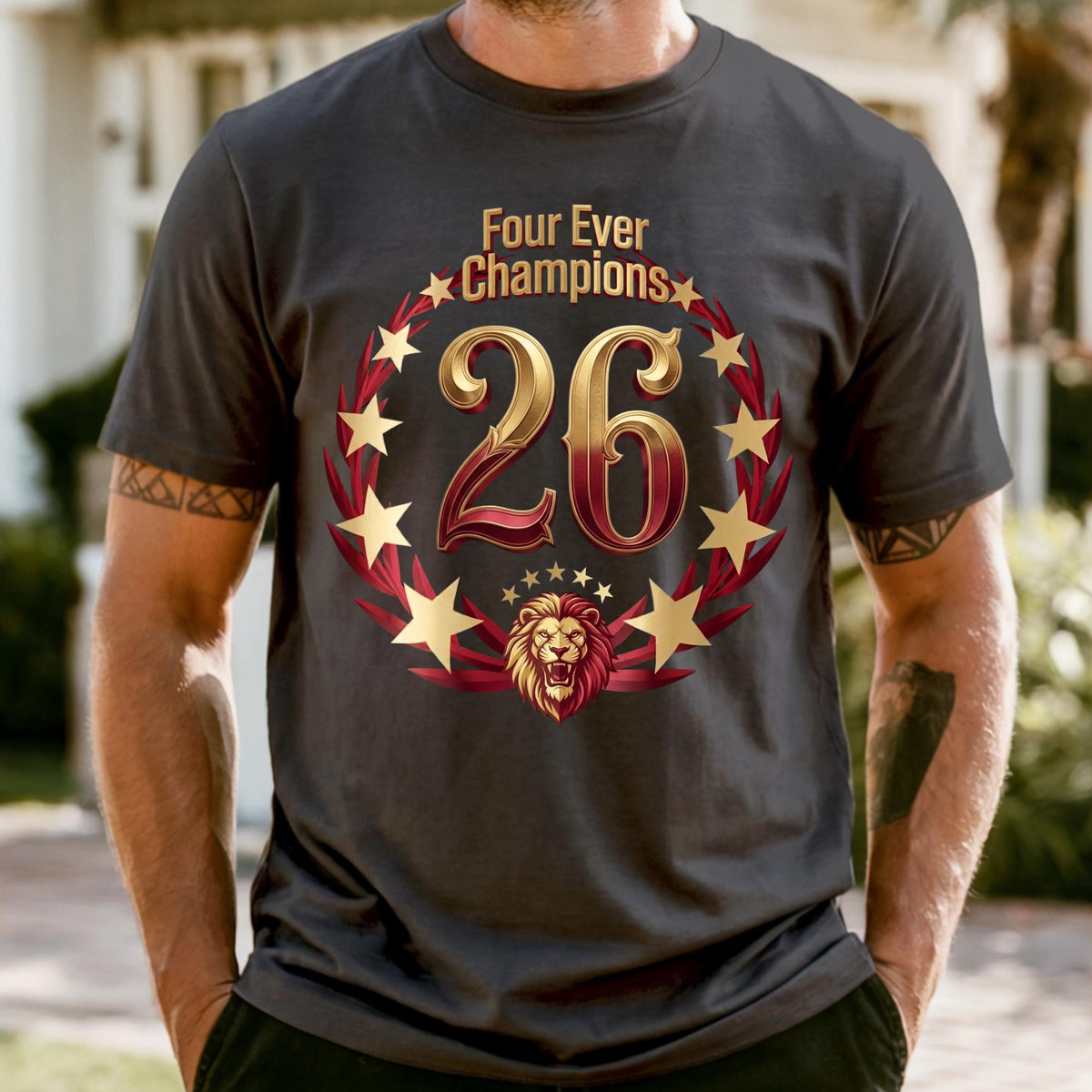 Four Ever Champions Shirt, 26th Champion Tshirt, Turkiye Victory Tee, 2026 Championship Yellow Red Celebration Shirt