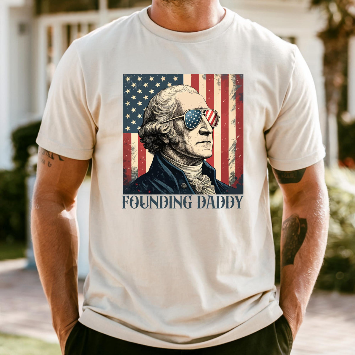 Founding Daddy Shirt Fathers Day Gift 4th Of July Shirt, USA Patriotic Tee, Dad Humorous Gift, Fourth Of July Party Shirt