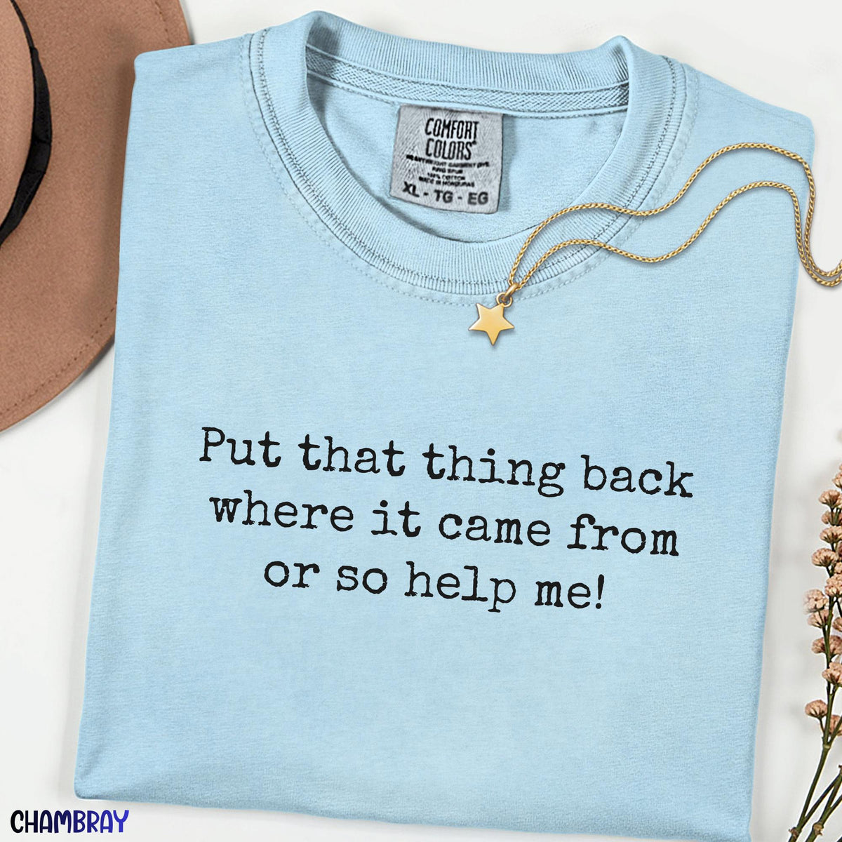 Put That Thing Back Where It Came From Or So Help Me Tee, Funny Quote Shirt, Minimalist Comfort Colors Shirt, Family Vacation Tee