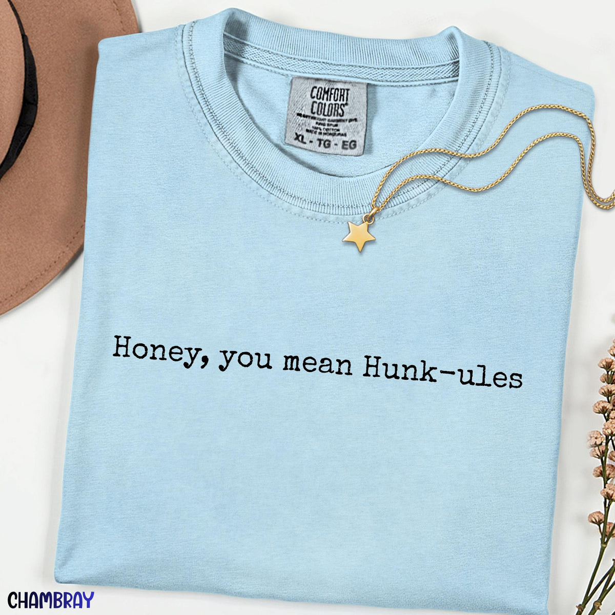 Honey You Mean Hunkules Comfort Colors Shirt, Minimal Retro 90s Quote Text Tee, Funny Unisex Graphic Gift Tshirt