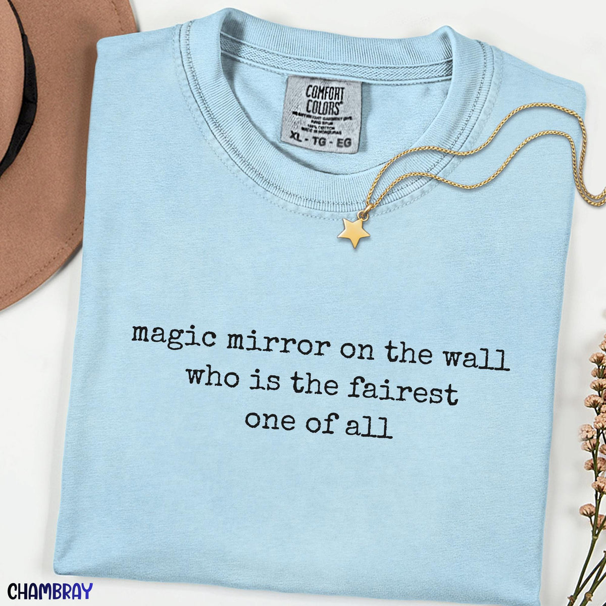 Magic Mirror On The Wall Comfort Colors Shirt, Minimalist Quote Tee, Vintage Fairy Tale Inspired Shirt, Aesthetic Graphic Tshirt, Unisex Tee
