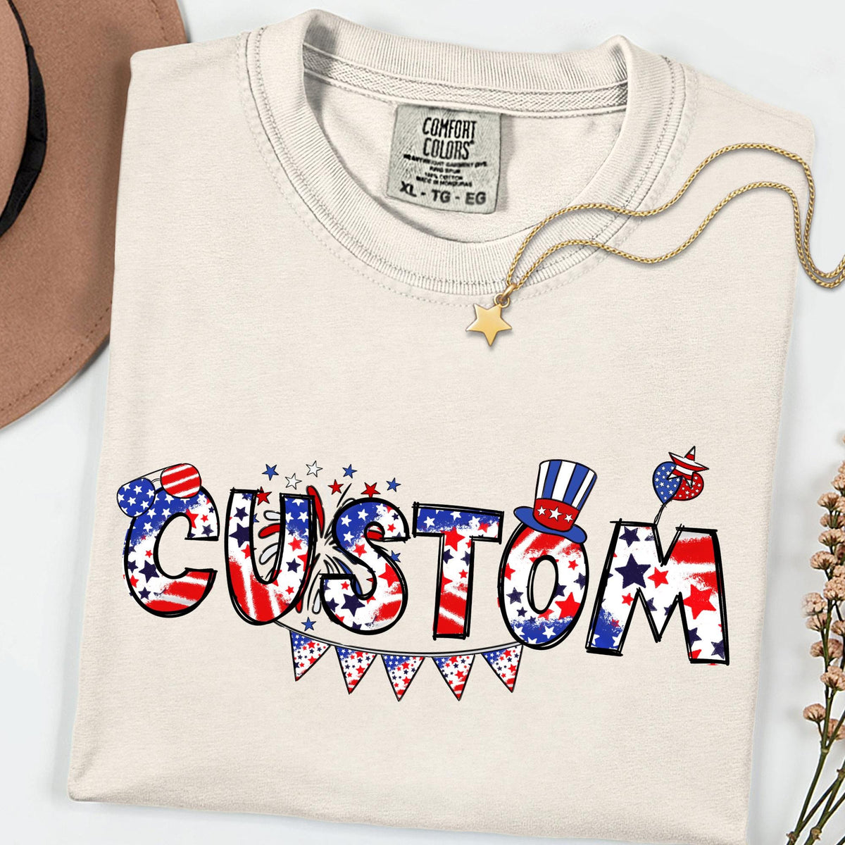 Comfort Colors® Personalized 4th Of July Shirt, Family Matching Tee, Celebration Shirt, USA Shirt, Patriotic Custom Name Shirt, Kids Tees