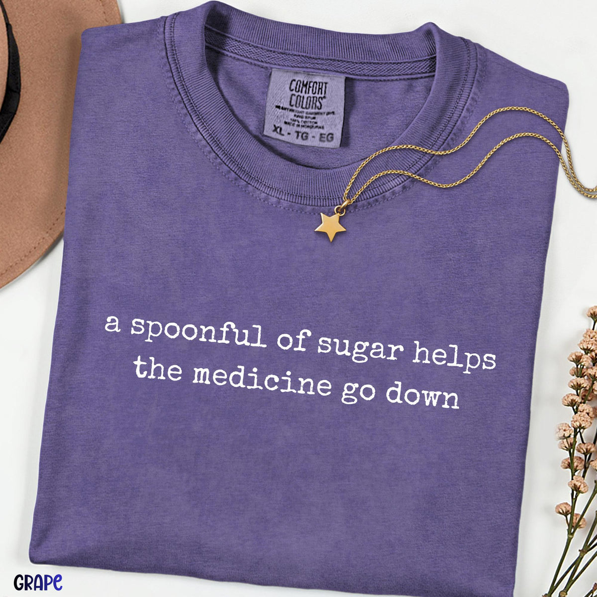 Vintage Spoonful of Sugar Quote Shirt, Inspirational Teacher Appreciation Tee, Magical Story Inspired Practically Perfect Style Unisex Shirt