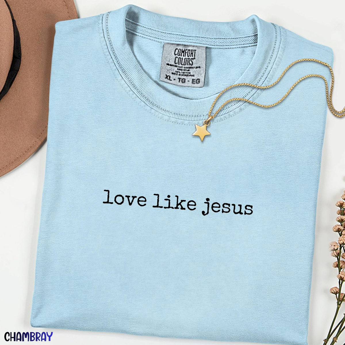 Love Like Jesus Shirt, Minimal Christian Comfort Colors Tee, Inspirational Graphic T-Shirt, Everyday Spiritual Gift for Women