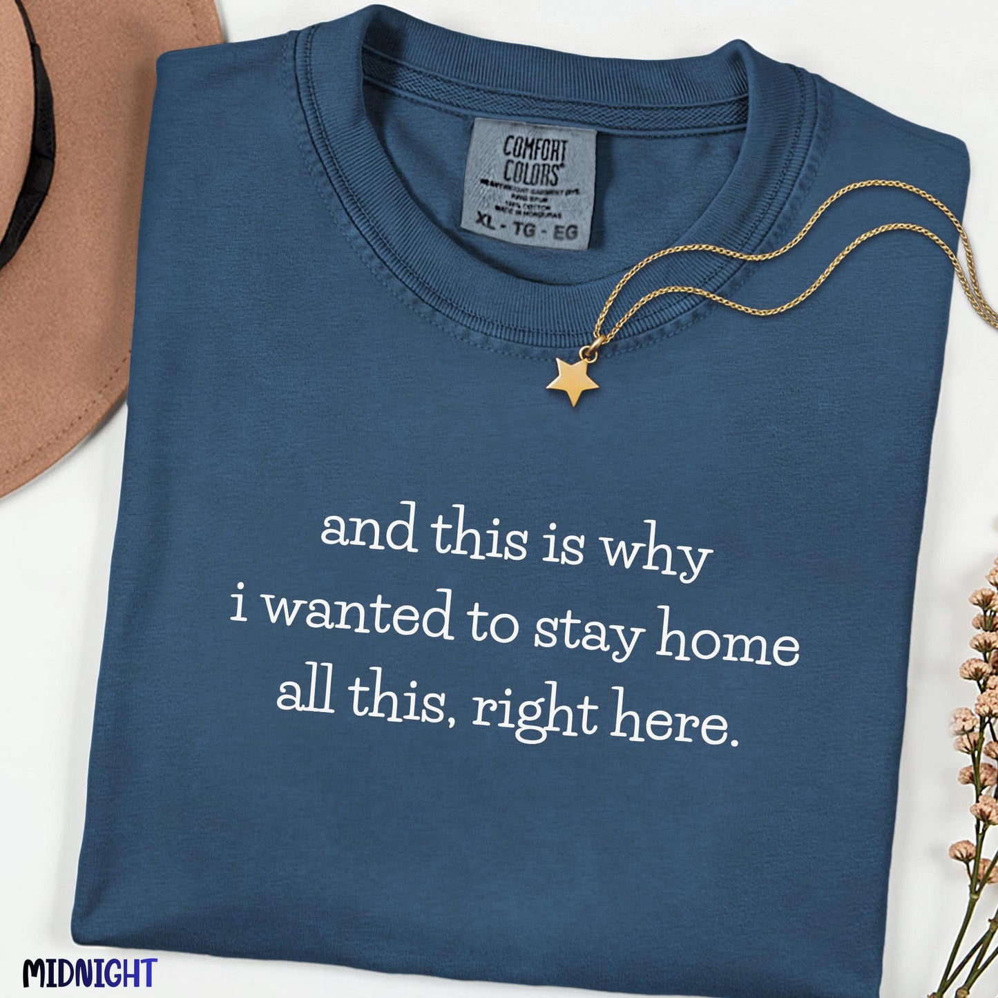 And This Is Why I Wanted To Stay Home Funny Tee, Comfort Colors Introvert Shirt, Sarcastic Meme Graphic T-Shirt for Women, Cozy Humor Top