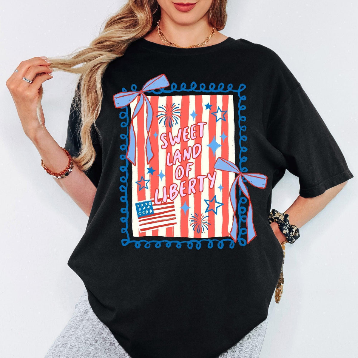 Comfort Colors® Bad To Be a Hot Dog Shirt 4th of July Gift Shirts, Vintage Coquette Patriotic Shirt, Retro Independence Day Tee