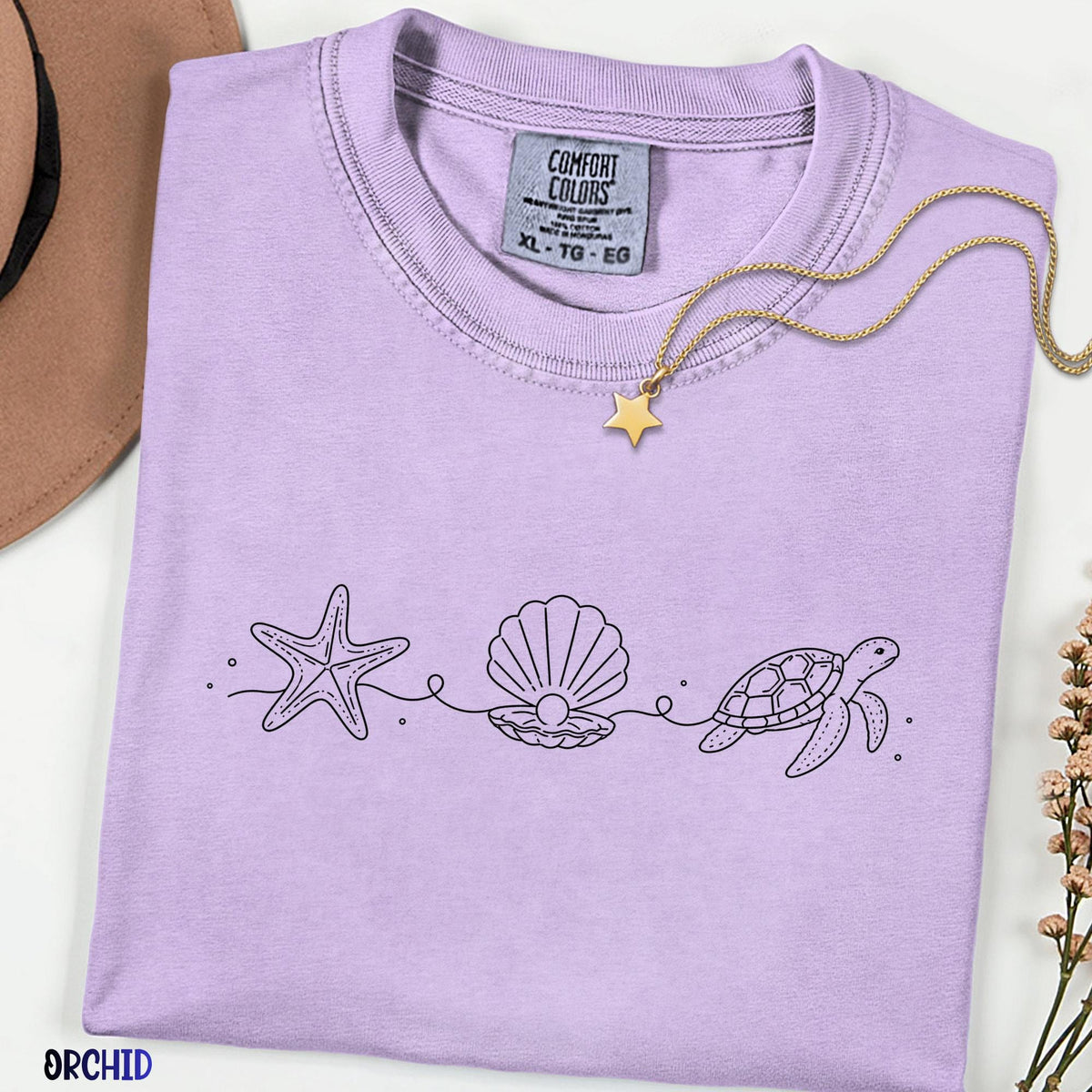 Comfort Colors Beach Shirt, Ocean Turtle Tee, Summer Vacation T-Shirt, Sea Turtle Graphic Shirt, Coastal Gift for Women