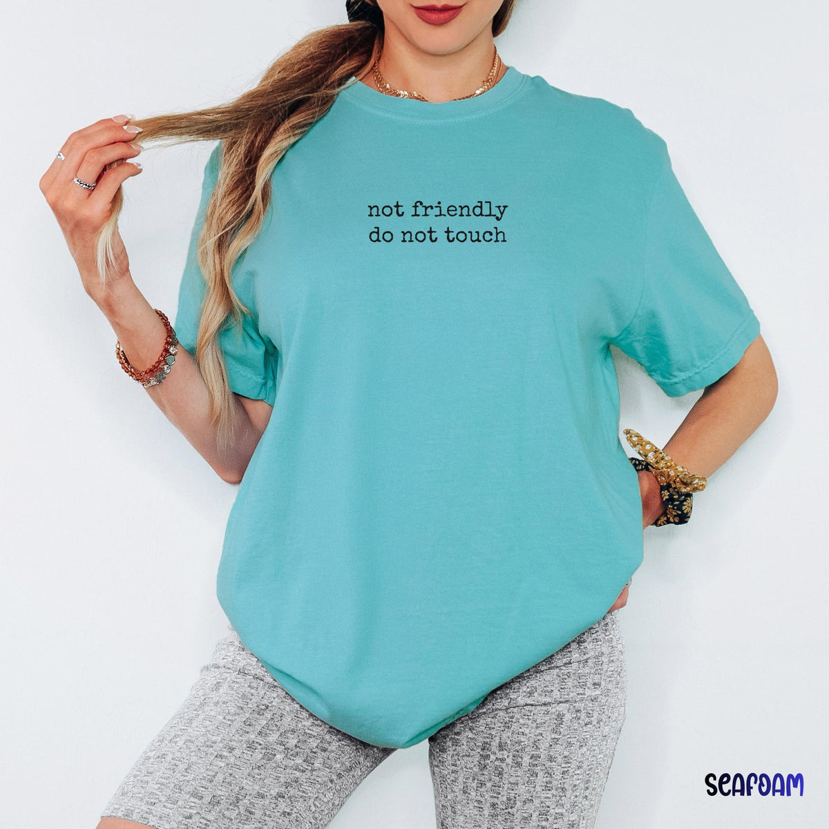 Not Friendly Do Not Touch Shirt, Funny Sarcastic Shirt, Comfort Colors Shirt, Funny Humor Tee, Trendy Graphic Shirt for Women