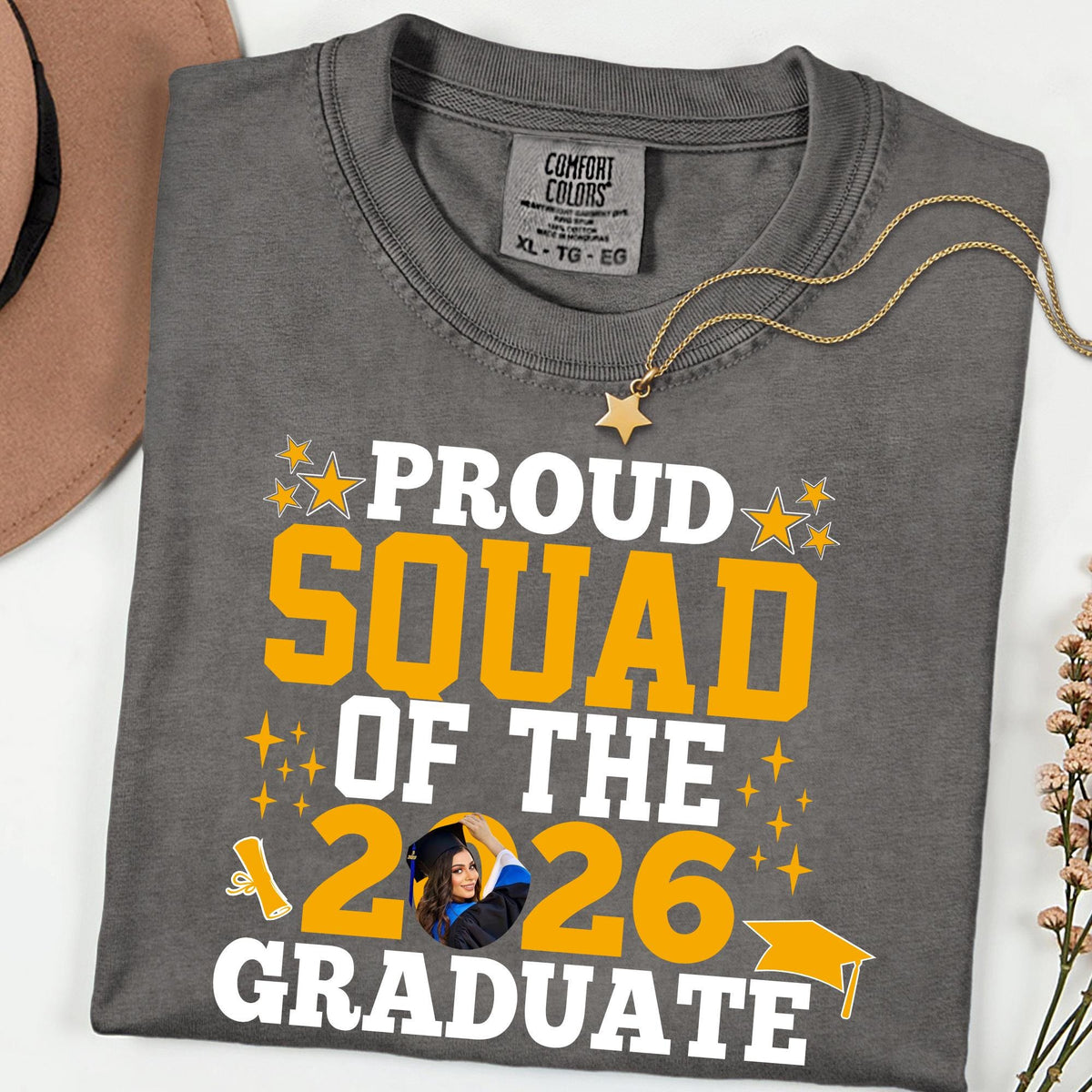 Comfort Colors® Graduate 2026 Shirt, Custom Photo Proud Family of the 2026 Graduate Tshirt, Family Matching Tee