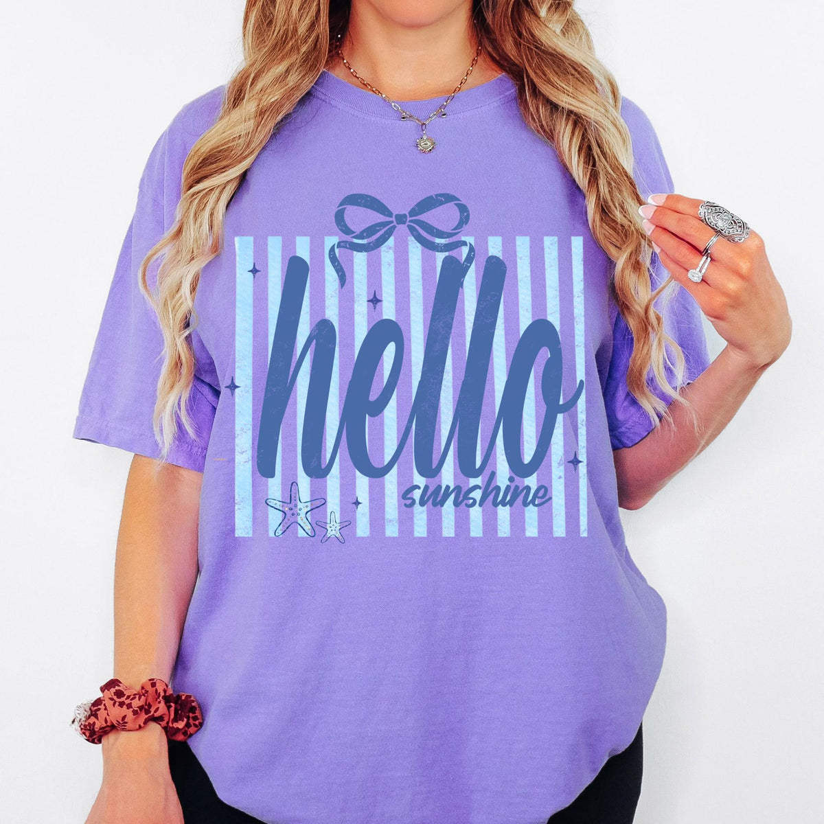 Comfort Colors® Hello Sunshine Shirt, Retro Coastal Tshirt, Funny Beach Tee, Summer Graphic Tee Copy