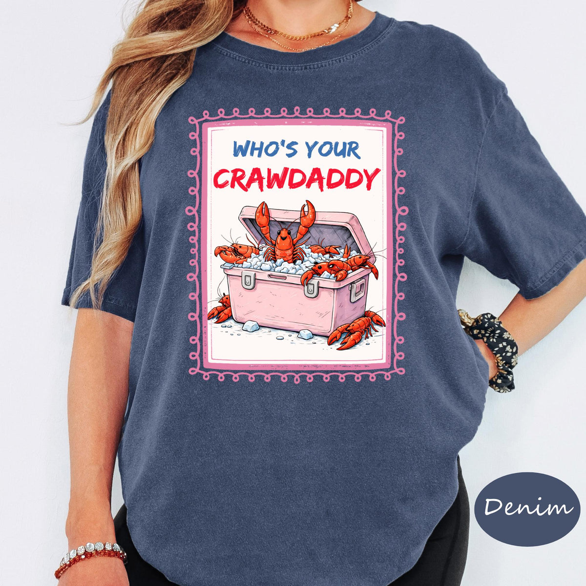 Comfort Colors® Who's Your Crawdaddy Shirt, Retro Coastal Tshirt, Funny Beach Tee, Summer Graphic Tee