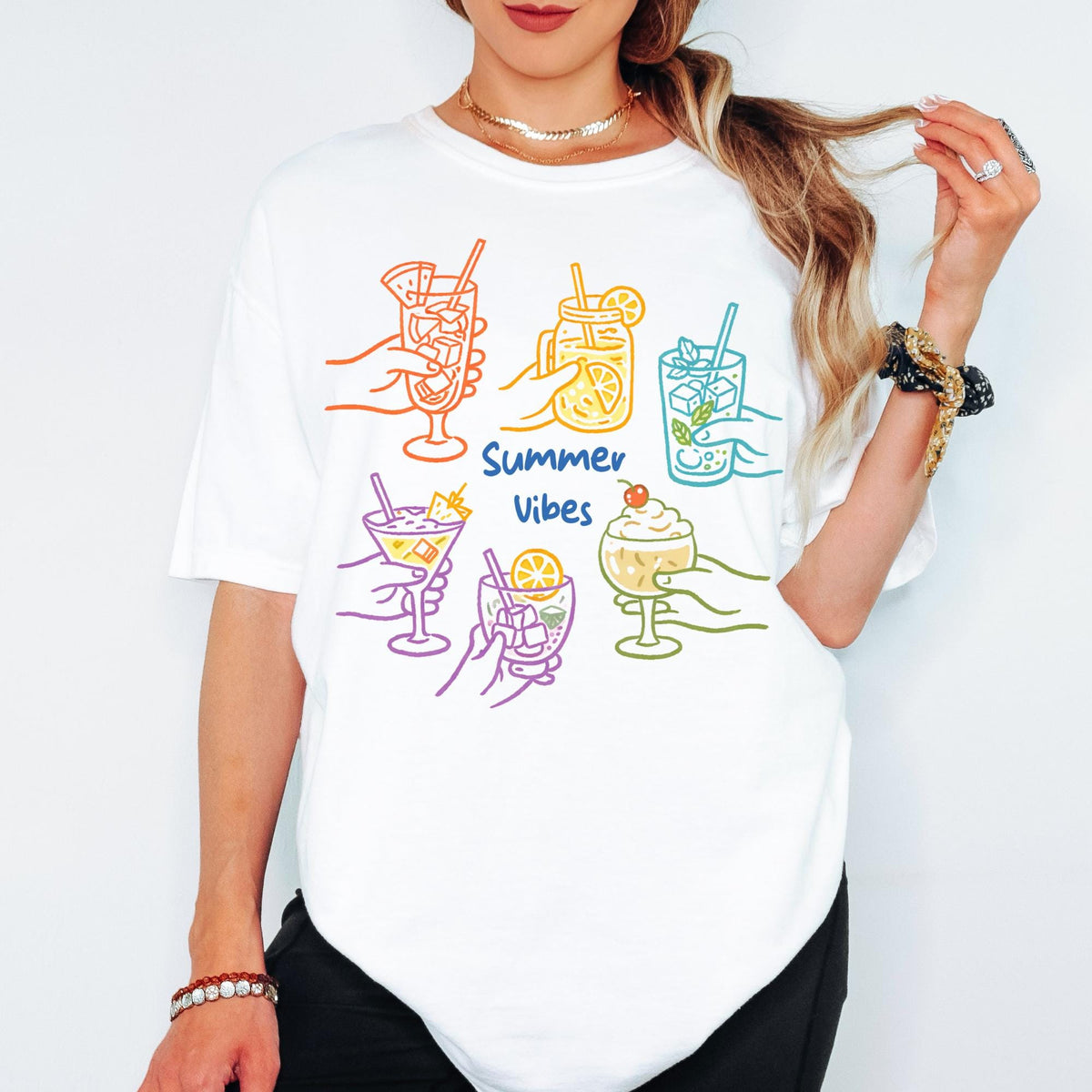 Comfort Colors® Summer Vibes Shirt, Retro Coastal Tshirt, Funny Beach Tee, Summer Graphic Tee