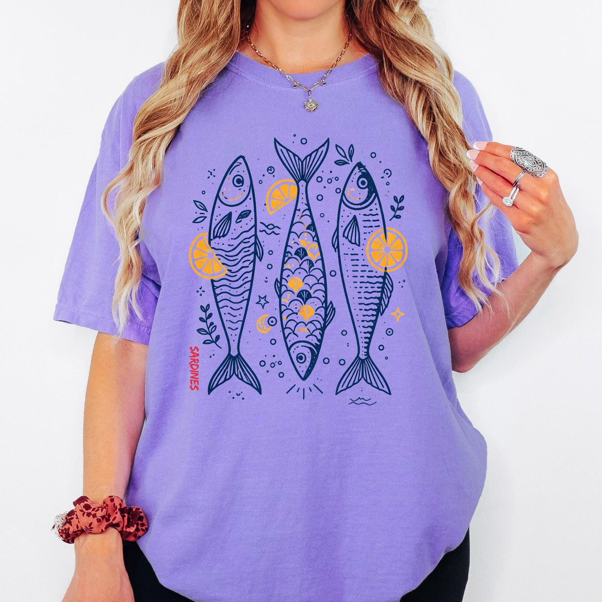 Comfort Colors® Sardines Shirt, Retro Coastal Tshirt, Funny Beach Tee, Summer Graphic Tee