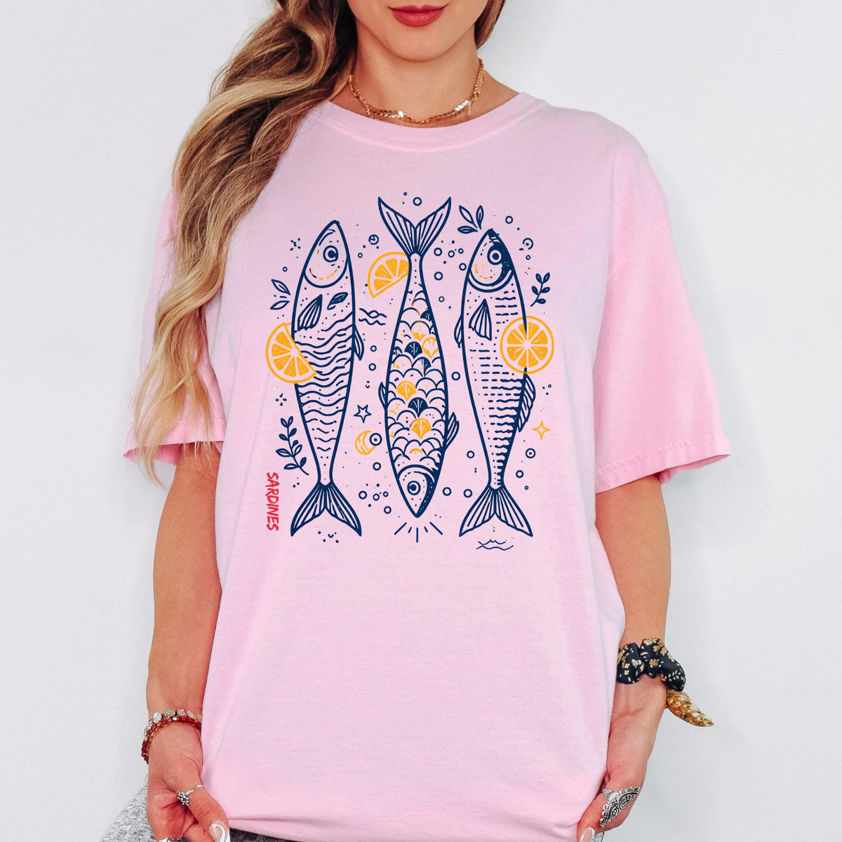 Comfort Colors® Sardines Shirt, Retro Coastal Tshirt, Funny Beach Tee, Summer Graphic Tee