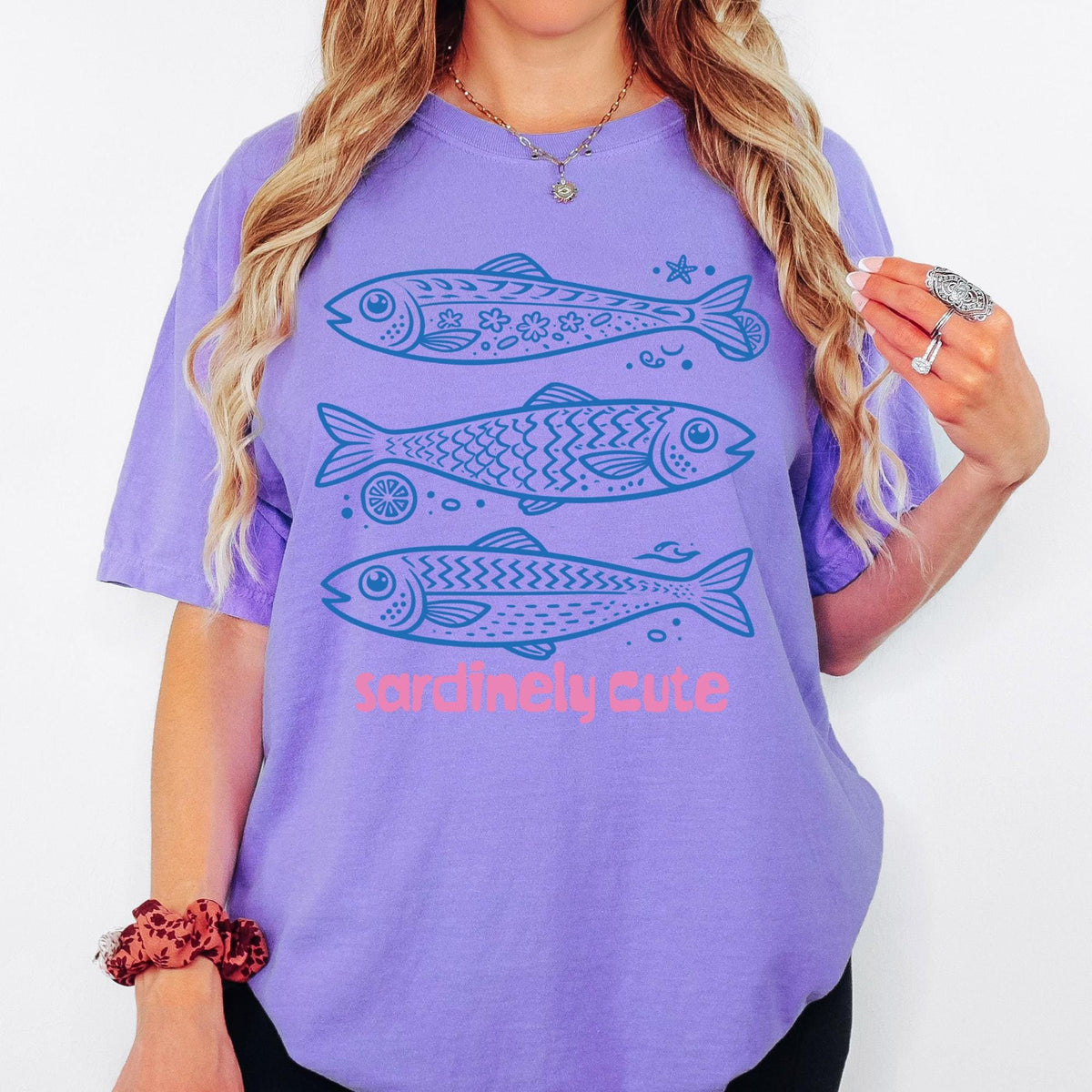 Comfort Colors® Sardinely Cute Shirt, Retro Coastal Tshirt, Funny Beach Tee, Summer Graphic Tee
