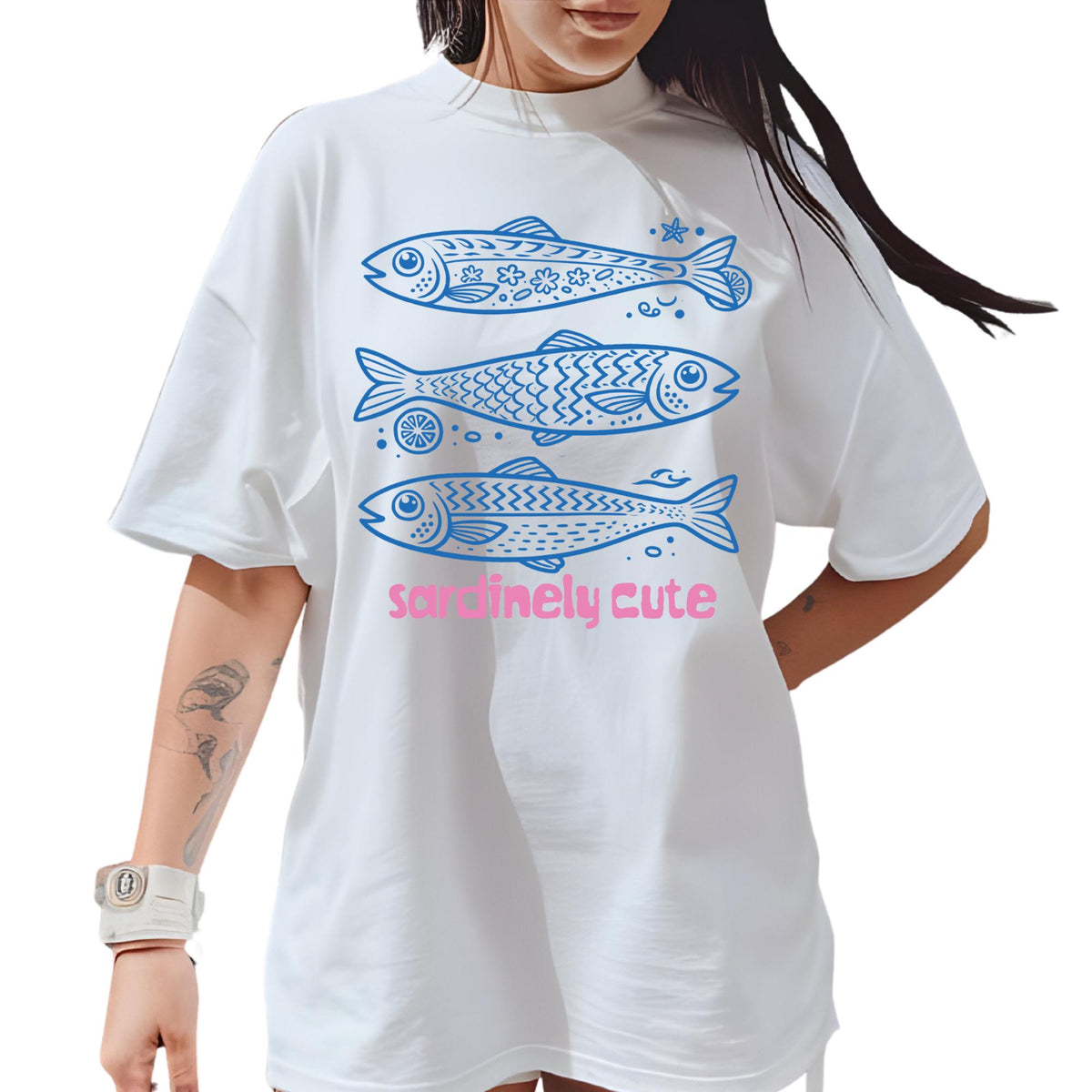 Comfort Colors® Sardinely Cute Shirt, Retro Coastal Tshirt, Funny Beach Tee, Summer Graphic Tee