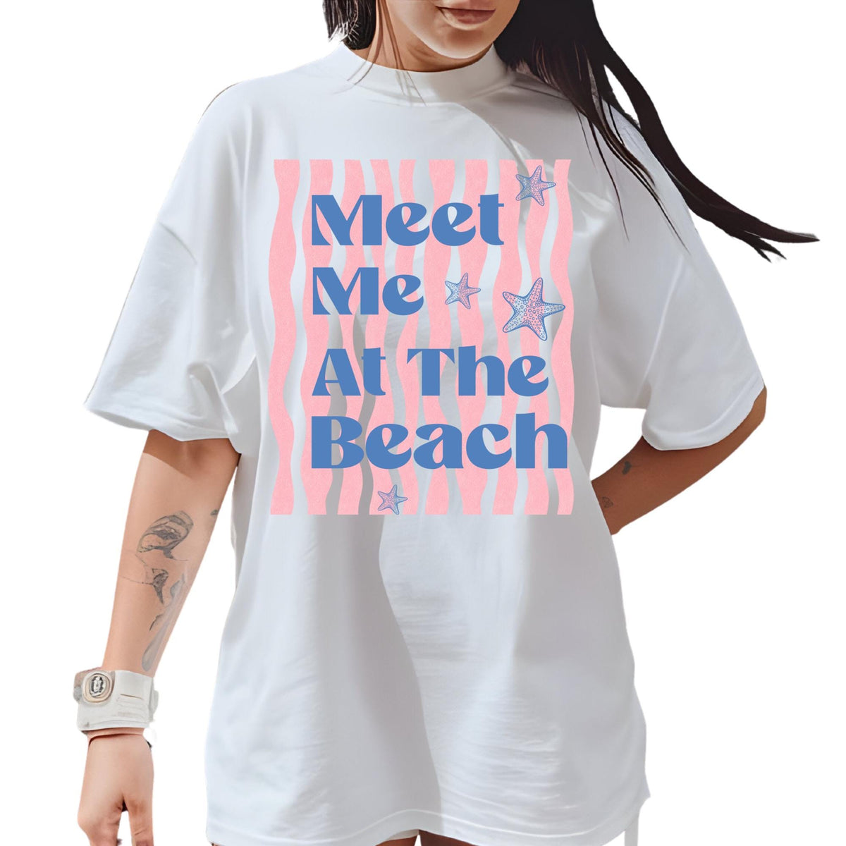 Comfort Colors® Meet Me At The Beach Shirt, Retro Coastal Tshirt, Funny Beach Tee, Summer Graphic Tee