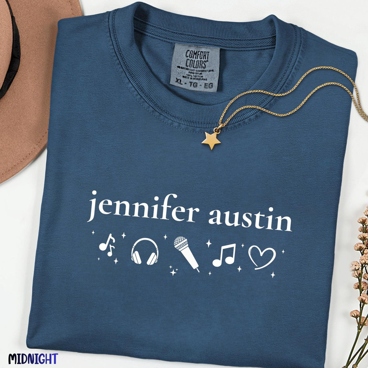 Custom Comfort Colors® Tee, Personalized Text Design, Music Lover Aesthetic, Custom Quote Lyrics, Minimalist Gift for Her