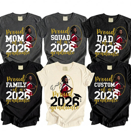 Custom Graduation Squad Shirt 2026, Comfort Colors®  Matching Family Graduate Tee | Class of 2026 Senior Graduation Gift