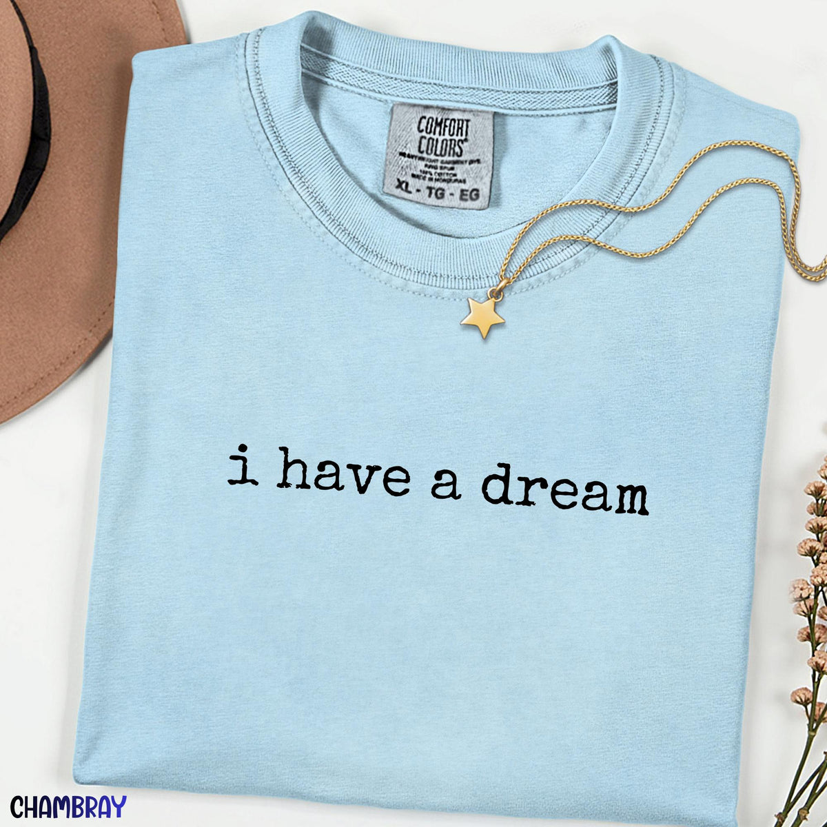 Comfort Colors® Dreamer Quote Shirt, Motivational Statement Top, Minimalist Aesthetic T-Shirt, Unisex Daily Inspiration Gift