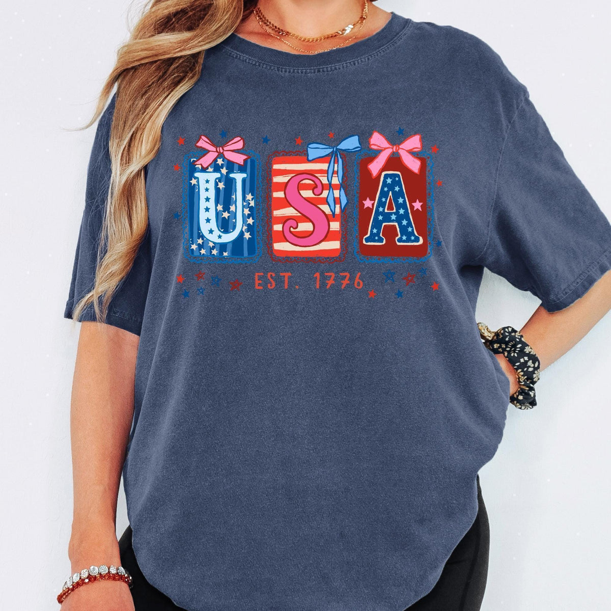 Comfort Colors® Freedom Looks Cute On Me Shirt 4th of July Gift Shirts, Coquette Patriotic Shirt, 250th Anniversary Retro Independence Tee