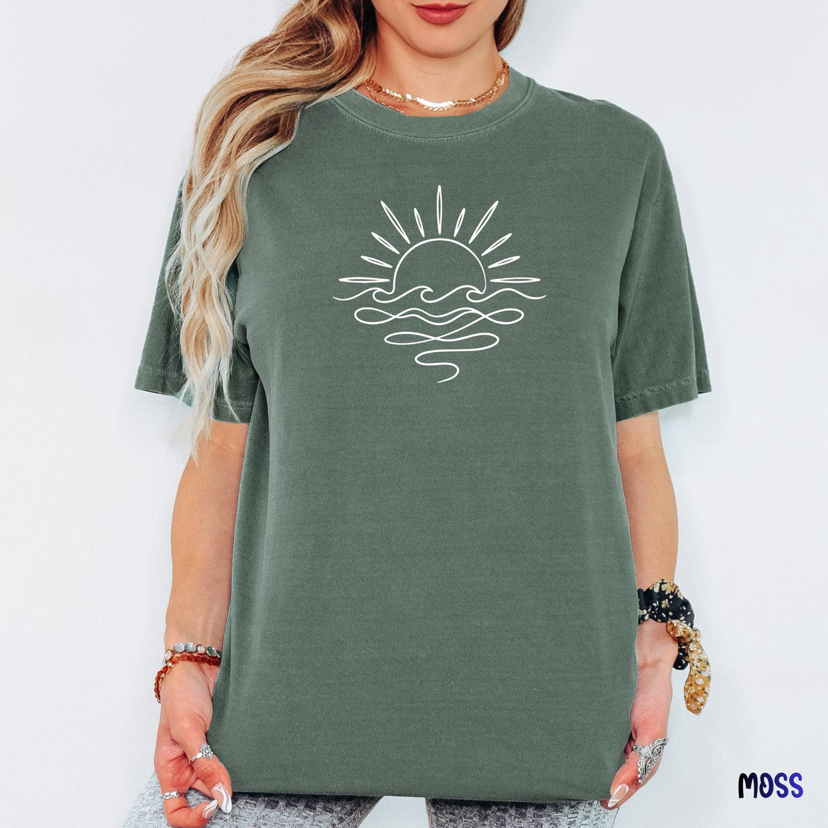 Comfort Colors Sun Shirt, Summer Graphic Tee, Beach Vacation T-Shirt for Women, Positive Vibes Shirt, Gift for Her