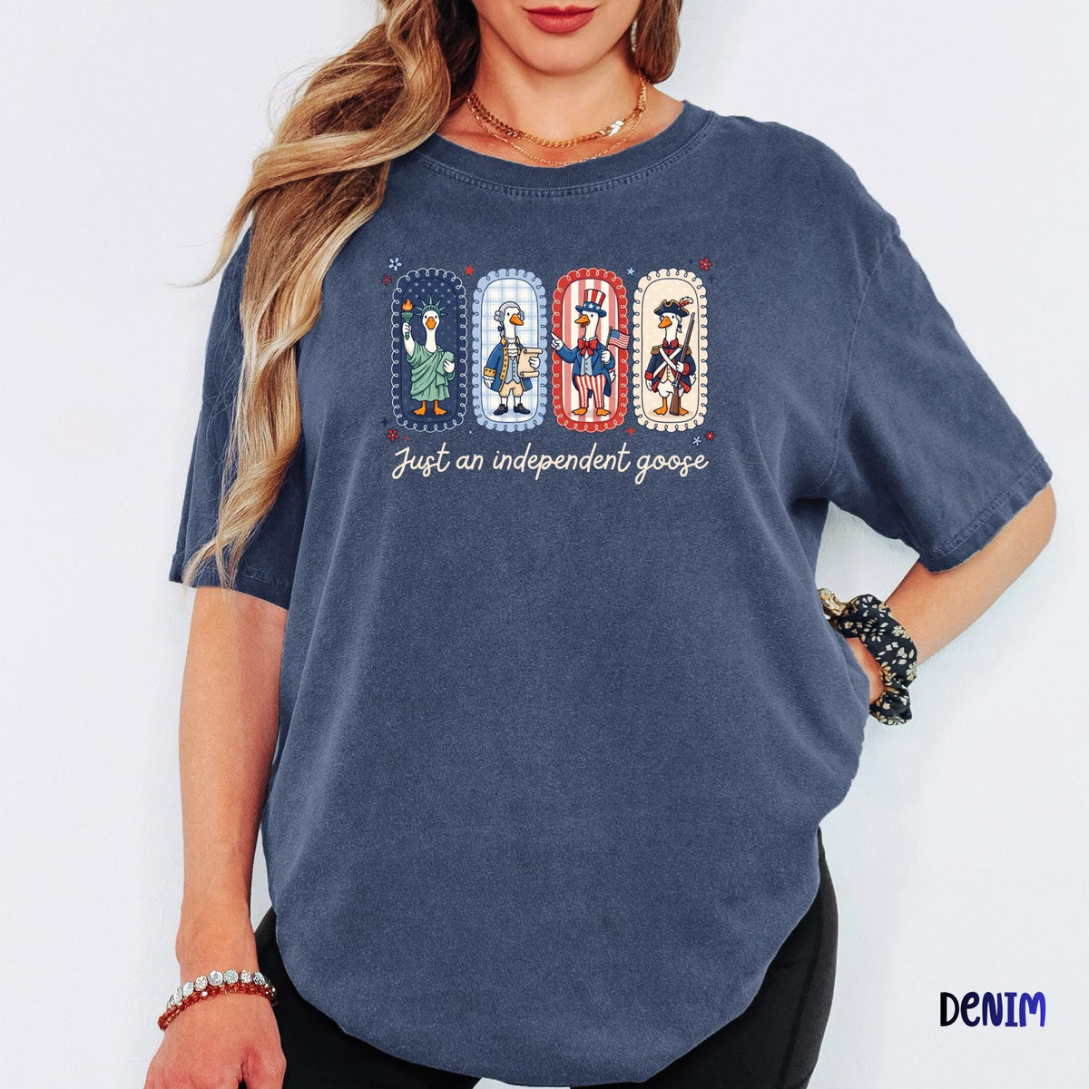Comfort Colors® Independent Goose Shirt, Funny USA Patriotic Tee, American Bird Graphic Shirt, Fourth of July Tee, Independence Day Gift