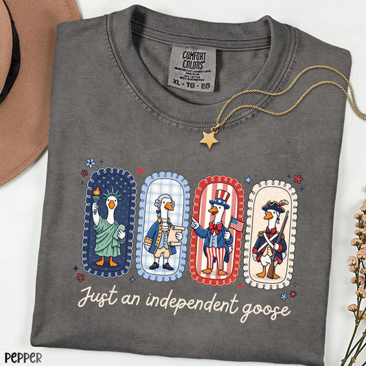 Comfort Colors® Independent Goose Shirt, Funny USA Patriotic Tee, American Bird Graphic Shirt, Fourth of July Tee, Independence Day Gift