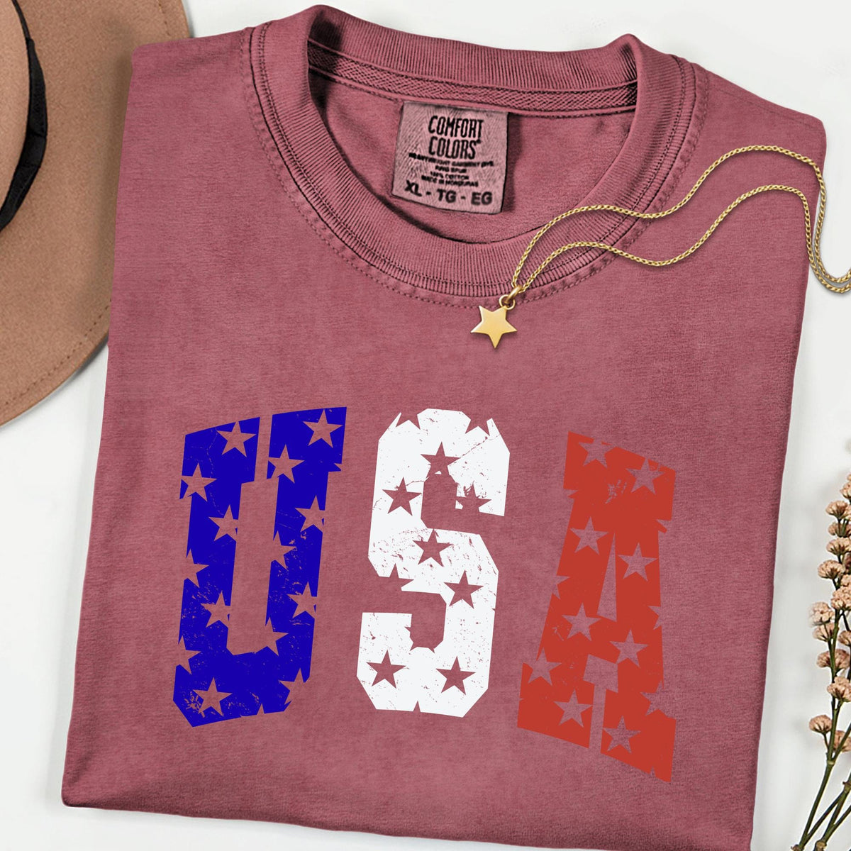 Comfort Colors® USA Shirt 4th of July New Mom Gift Shirts, 250th Anniversary Retro Independence Day Tee
