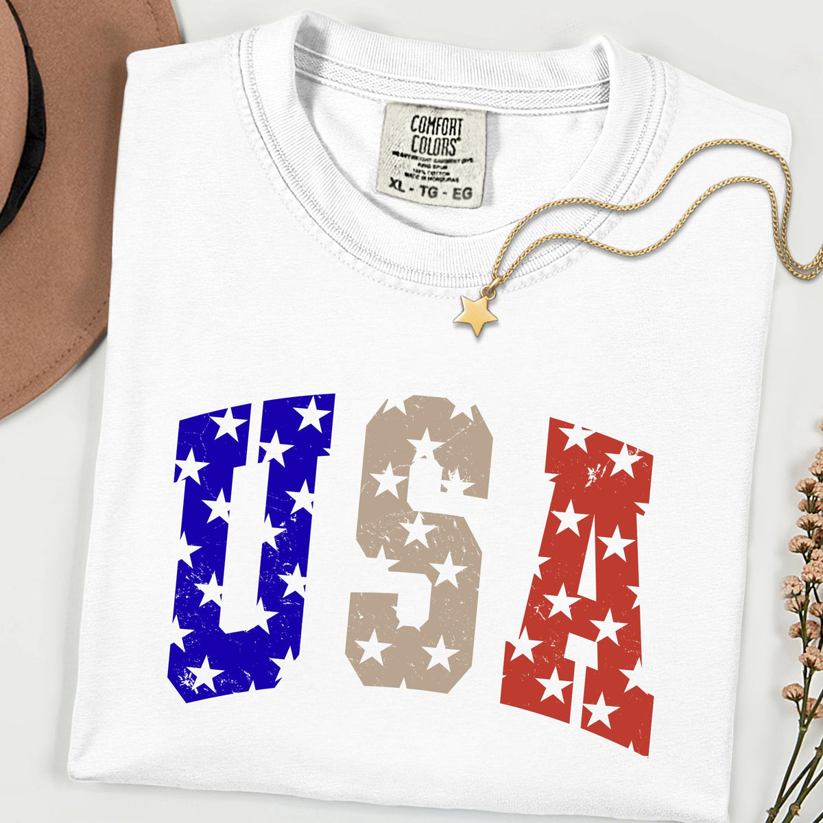 Comfort Colors® USA Shirt 4th of July New Mom Gift Shirts, 250th Anniversary Retro Independence Day Tee