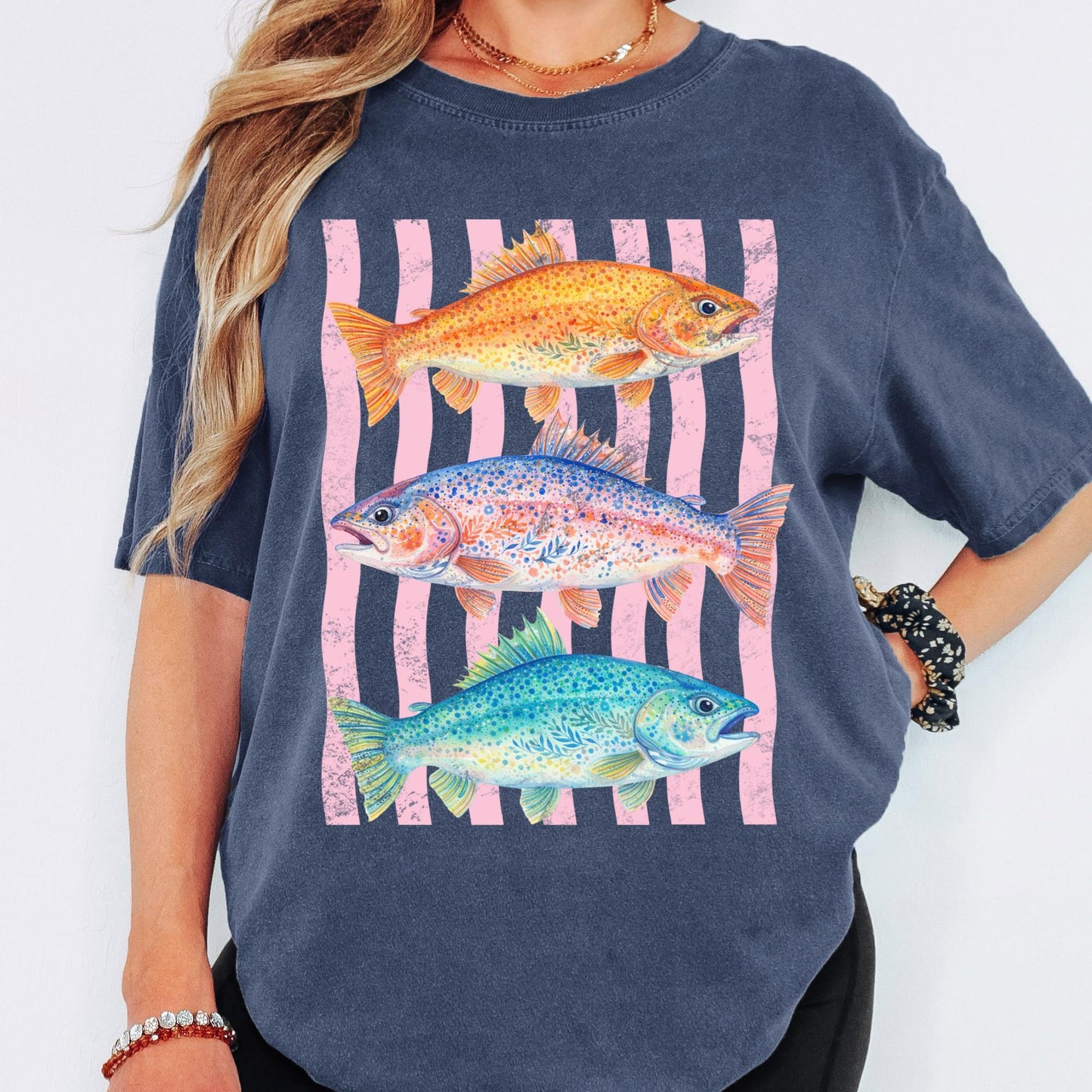 Comfort Colors® Summer Starfish Shirt, Vintage Stripe Tee, Funny Beach Graphic Tee, Coastal Vacation T Shirt, Summer Ocean Lover Gift Top