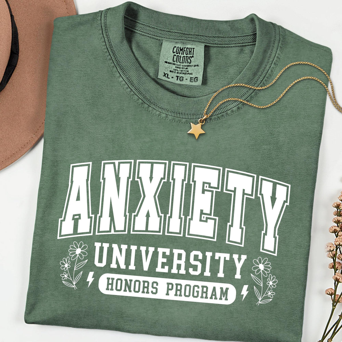 Comfort Colors® Sarcastic Anxiety Shirt Funny Sarcasm Humor Tee Relatable Quote Shirt Casual Comfy Outfit Gift