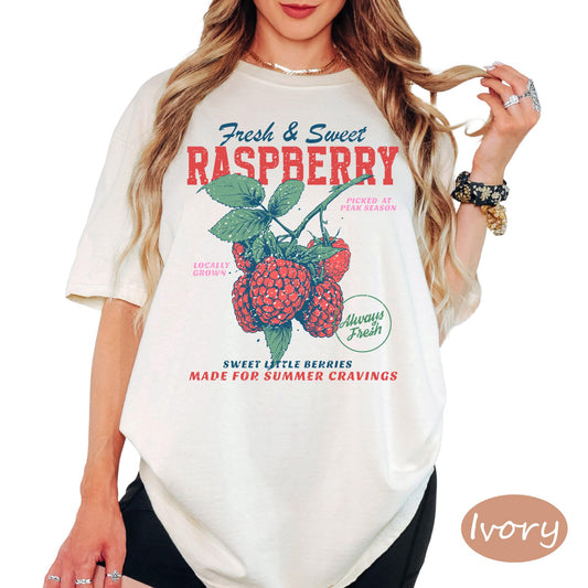 Comfort Colors® Retro Raspberry Shirt, Vintage Fruit Shirts, Funny Summer T-Shirt, Group Fruit Vacation Tee