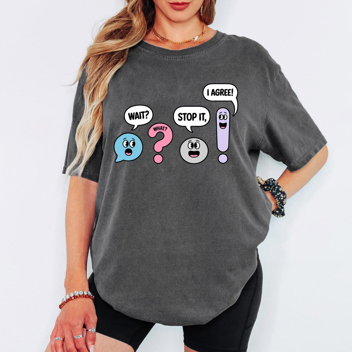 Comfort Colors® Funny Grammar Teacher Shirt, Wait What Stop It I Agree Shirt, Punctuation Shirt, English Teacher Gift, Back To School