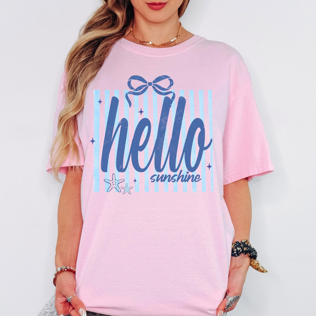 Comfort Colors® Hello Sunshine Shirt, Retro Coastal Tshirt, Funny Beach Tee, Summer Graphic Tee Copy