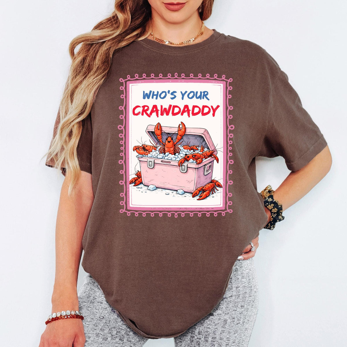 Comfort Colors® Who's Your Crawdaddy Shirt, Retro Coastal Tshirt, Funny Beach Tee, Summer Graphic Tee