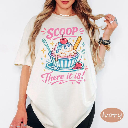 Comfort Colors® There It Is Ice Cream Shirt, Retro Coastal Tshirt, Funny Beach Tee, Summer Graphic Tee