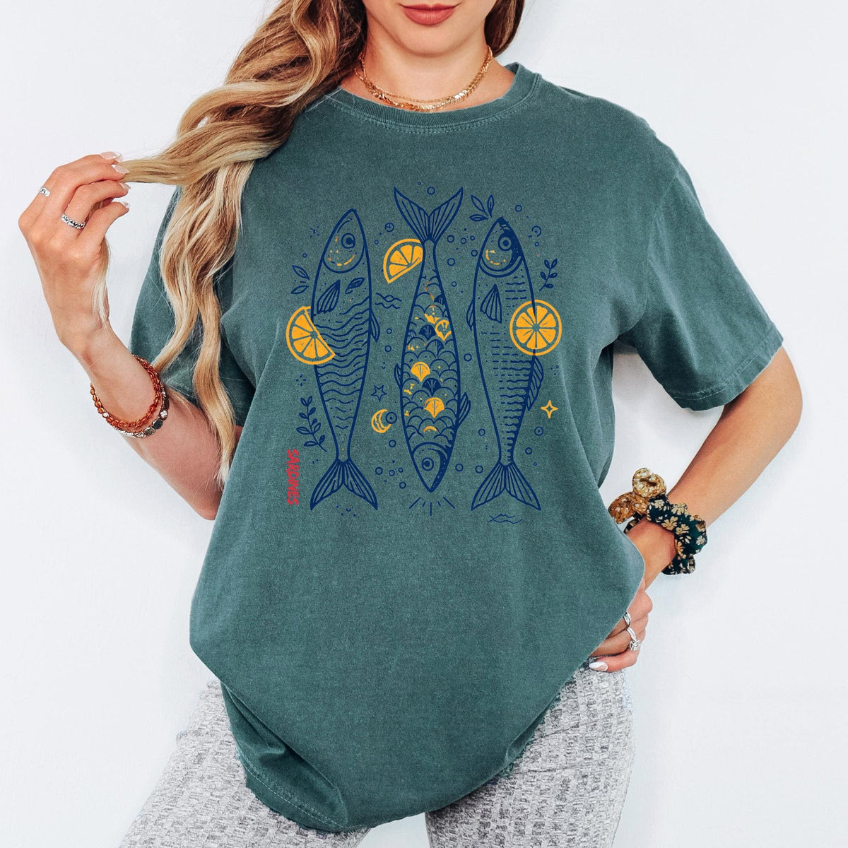 Comfort Colors® Sardines Shirt, Retro Coastal Tshirt, Funny Beach Tee, Summer Graphic Tee