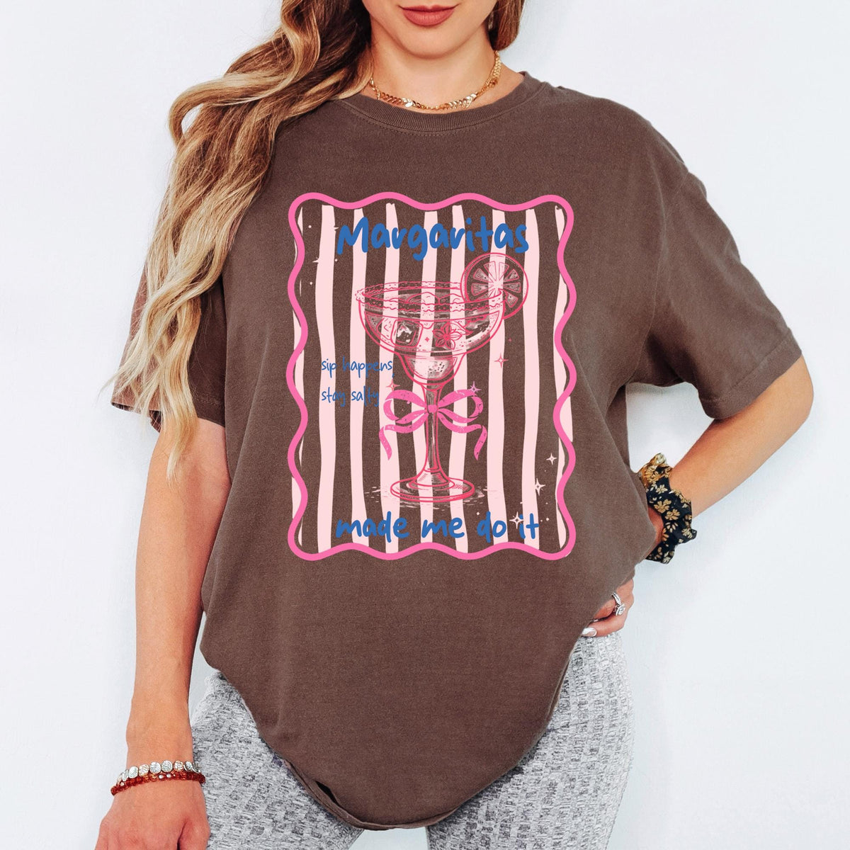 Comfort Colors® Margaritas Made Me Do It Shirt, Retro Coastal Tshirt, Funny Beach Tee, Summer Graphic Tee Copy