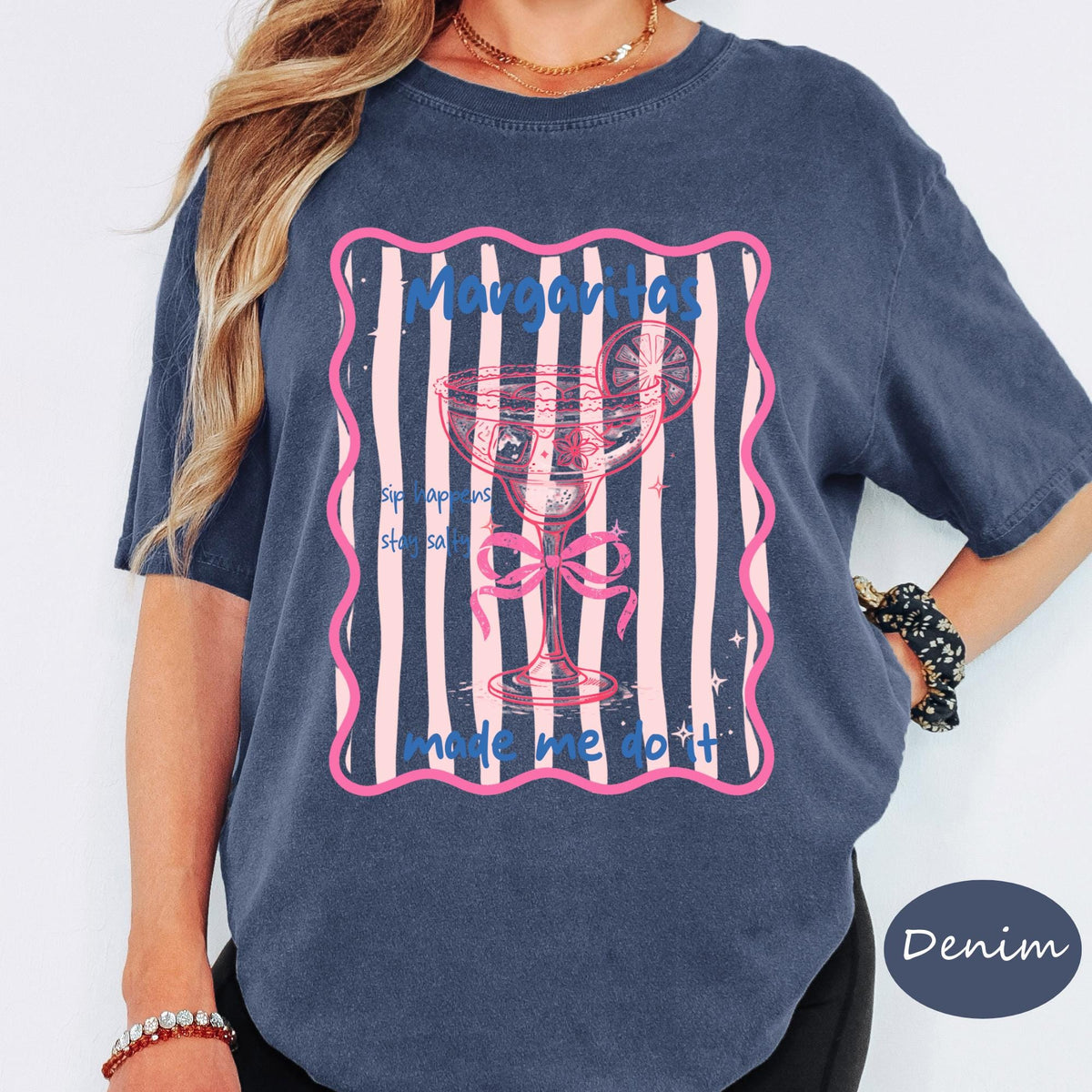 Comfort Colors® Margaritas Made Me Do It Shirt, Retro Coastal Tshirt, Funny Beach Tee, Summer Graphic Tee Copy
