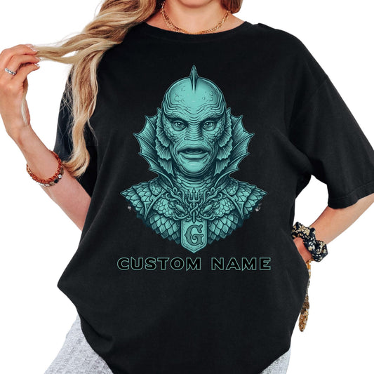 Dark Monsters Creature from the Black Lagoon Shirt, Comfort Colors Epic Universe Theme Park Tee Halloween Gift