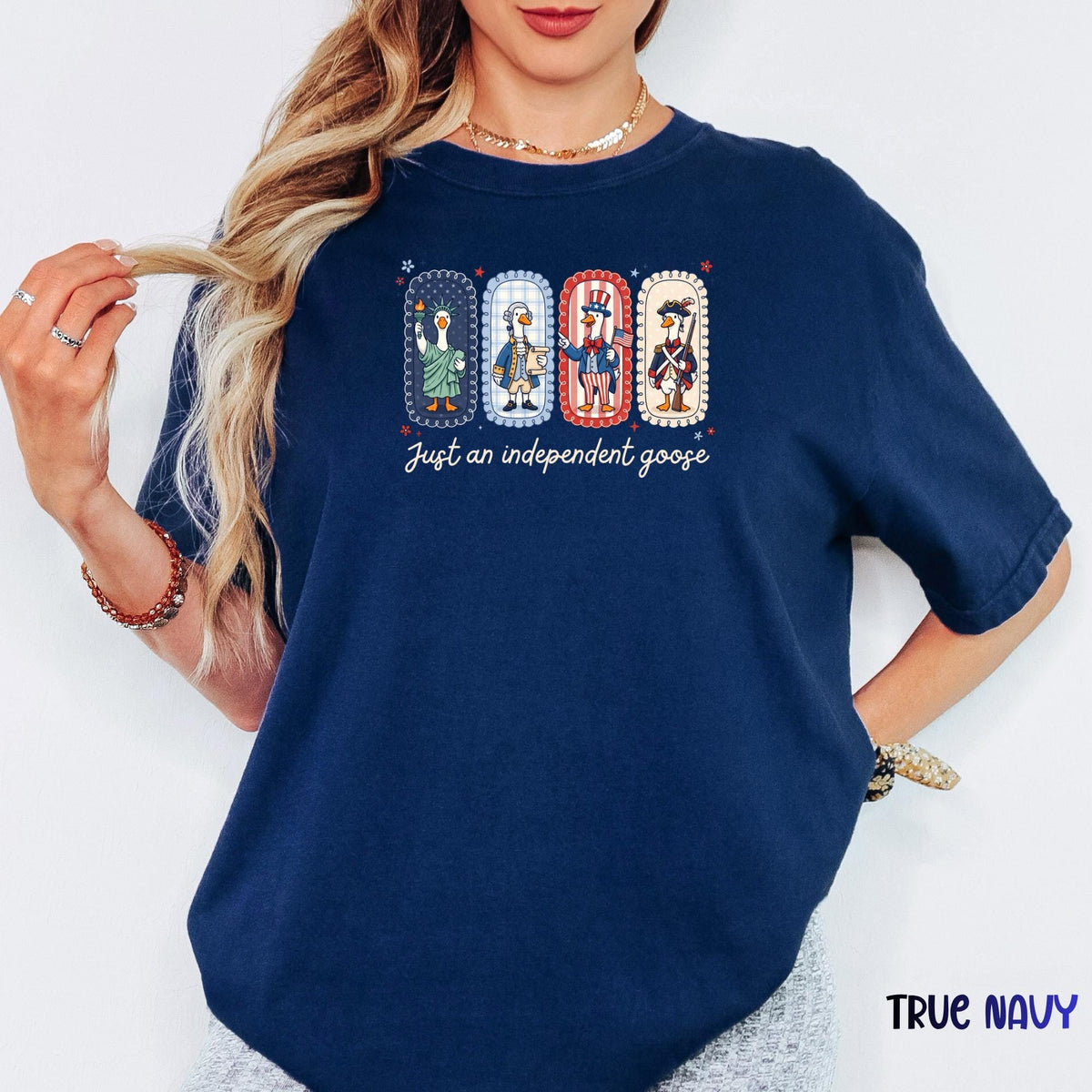 Comfort Colors® Independent Goose Shirt, Funny USA Patriotic Tee, American Bird Graphic Shirt, Fourth of July Tee, Independence Day Gift