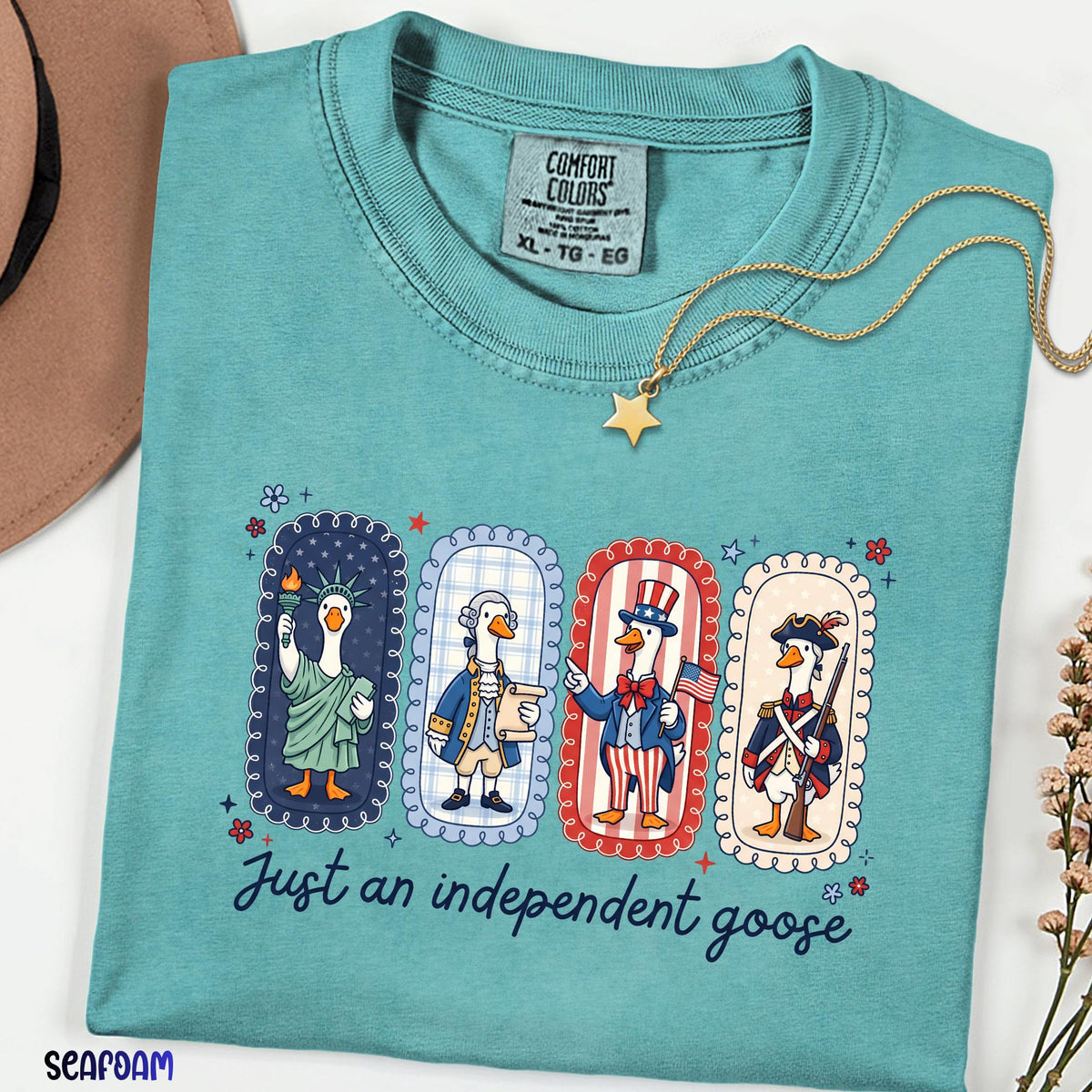Comfort Colors® Independent Goose Shirt, Funny USA Patriotic Tee, American Bird Graphic Shirt, Fourth of July Tee, Independence Day Gift