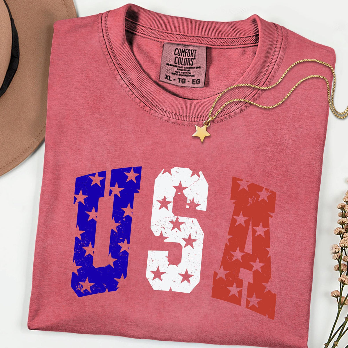 Comfort Colors® USA Shirt 4th of July New Mom Gift Shirts, 250th Anniversary Retro Independence Day Tee