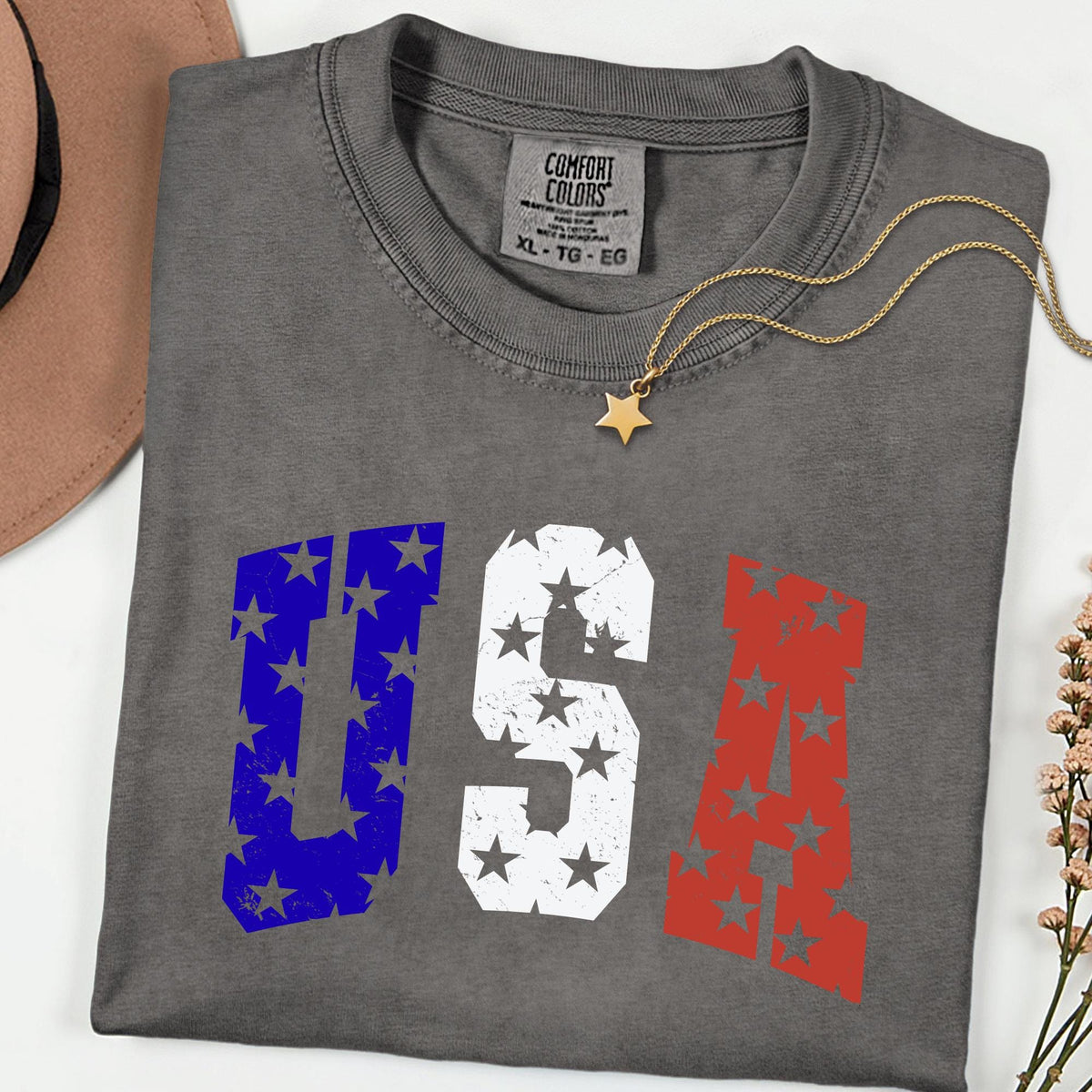 Comfort Colors® USA Shirt 4th of July New Mom Gift Shirts, 250th Anniversary Retro Independence Day Tee
