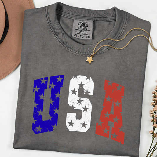 Comfort Colors® USA Shirt 4th of July New Mom Gift Shirts, 250th Anniversary Retro Independence Day Tee